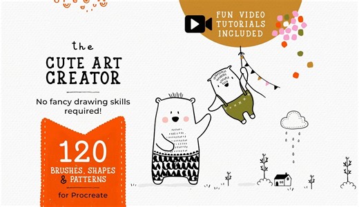 【Procreate】手把手一步步教你创作可爱的卡通(可爱艺术创作者工具包分享及使用) from Lisa Glanz