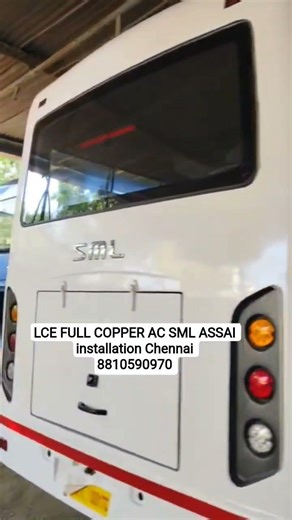 LCE FULL COPPER AC installation done in SML ASSAI chennai tamil nadu, #bus #viralvideo #shortsviral
