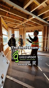 14K views · 54 reactions | Back in Victoria, BC, we take a look at the steel beam running the length of the building—fully encapsulated in spray foam to stop thermal bridging and keep condensation out. ❄️ | GreenFoot Energy Solutions | Facebook