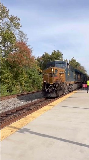 C315-16 with ES44AH #818 leading with some horn show