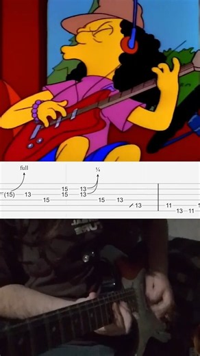 Otto's Guitar Solo from The Simpsons - TABS ON SCREEN!