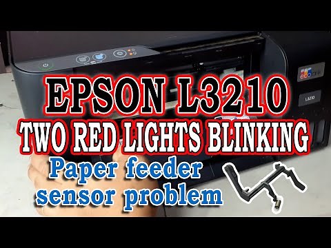 Epson L3210 Two Red Lights Blinking - Paper Feeder Sensor Problem / 1080HD