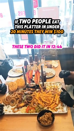 🔥 PLATTER CHALLENGE TIME 🔥 Think you and a mate can handle it? If two people finish this platter in under 20 minutes, it’s FREE — and you’ll walk away with $100 CASH 💰 👕 Every participant also scores a FREE T-shirt just for taking part. 📺 The challenge will be live streamed across our social platforms, so bring the hunger and the hype. ⚠️ Terms apply: • Must be fully finished within the time limit • If not completed, no free platter or cash prize • Final judgement is up to our staff — pleas