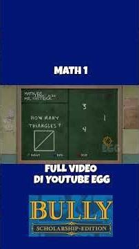 Math 1 - Bully Scholarship Edition #game #gameplay #shorts #bullygame #rockstargames #games #pc