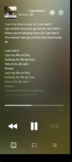 #genesis_musiclyrics #viralvideos @MiracleLRE #fyp #i_can_feel_it