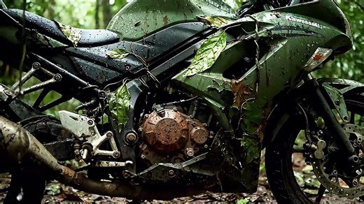 ASMR Motorcycle Restoration | Full Restoration 2012 Kawasaki Ninja 300 Rust To Abandoned Jungle Look