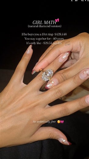 House of Midas Luxe on Instagram: "And that's on natural diamond math 😌💅🏻💍 That's roughly 2400 INR per day, sounds reasonable to us 🥰 . . . . . . . . [Lab Grown Diamond, Natural Diamond Ring, Emerald Ring, Silver jewellery, Diamond jewellery, Gold Jewellery, Wedding jewellery, Bridal ring, Engagement ring, Wedding ring, Proposal, Marriage, Girlfriend, Wife, Relationship, Couples, Viral, Trending, Explore]"