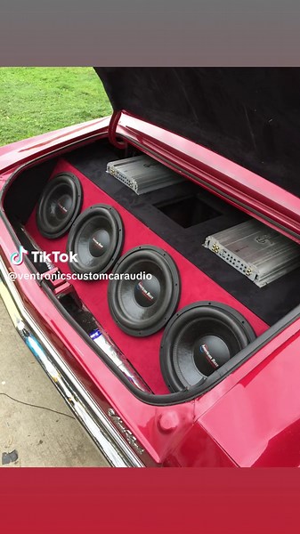 1971 (i think) Monte Carlo custom box and suede trim. American bass subs and amps. #ventronicscustomcaraudio #americanbassaudio #1971montecarlo #customenclosure #montecarlo #oldschoolscars #caraudio #caraudioaddicts #bassheadsoftiktok #bassheadproblems #portedbox #suede