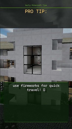 Minecraft tip: use fireworks for quick travel! 🚀