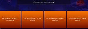 Which word uses circum- correctly?Circumvent - to block compl... | Filo