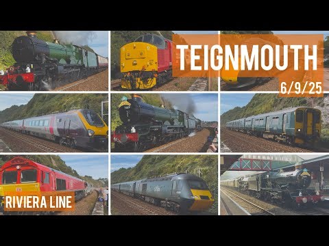 Stunning Sea Wall Trains at Teignmouth, GWML/RL, (6/9/25) 