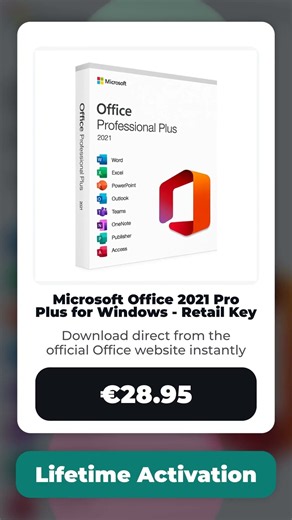 Microsoft Office 2021 Pro Plus for Windows – Only €28.95