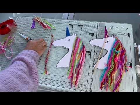 Tuto video Licorne en papier et laine