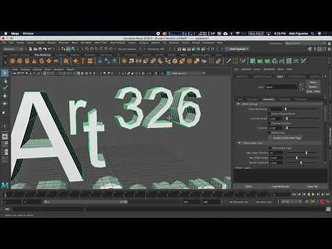 Using the Type tool in Autodesk Maya