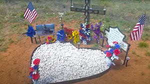 5.8K views · 474 reactions | Roadside Memorial: Santa Rosa, NM Louis A. “Louie” Montoya, a longtime Santa Fe police officer and military veteran who died in a motorcycle crash, spent his life serving others. He worked a dangerous job so he could guarantee a good life for his family. #rip #sad #grave #cemetery #newmexico #police #death #crash | Lamont At Large | Facebook