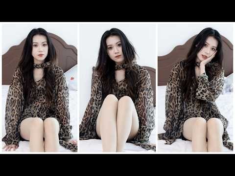 Leopard Print Bold Aesthetic Sheer Blouse Outfit