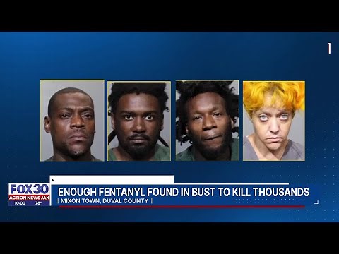 Massive drug bust in Jacksonville neighborhood uncovers enough fentanyl to kill 90,000
