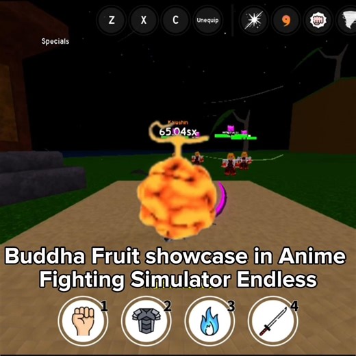 Showcase Buddha fruit in Anime Fighting Simulator Endless