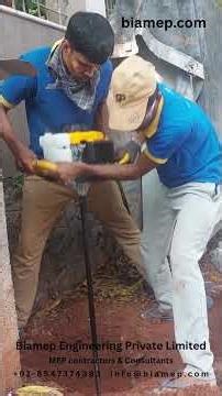 Biamep Earth Pit Making Using Earth Hager Machine For Rod Earthing