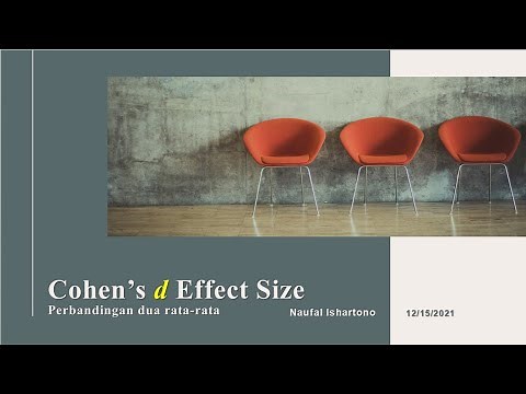Tutorial menghitung Cohen's d effect size disertai tips dan trick cepat kurang dari 1 menit