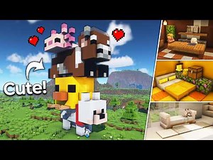 ⛏️ Minecraft :: Build a 4-floor Baby Mob Shaped House 🥰 [마인크래프트 귀여운 4층 아기 몹 집짓기 건축강좌]