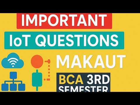 Important IoT Questions for MAKAUT BCA 3rd Semester | Exam-Oriented | Must Watch #makaut