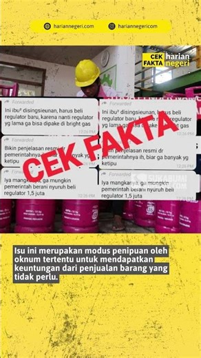 [SALAH] CEK FAKTA: Masyarakat Harus Beli Regulator Rp1,5 Juta untuk Tabung Pink Bright Gas