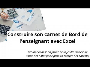 📝 Excel – Créez votre feuille de gestion des notes pour un suivi clair et efficace !