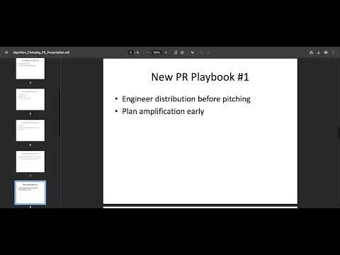 How Algorithms are changing PR