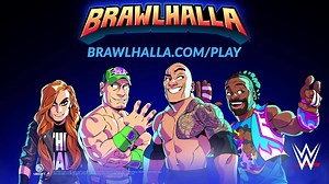9.6K views · 312 reactions | From the ring to the Great Hall, WWE Superstars The Rock, Becky Lynch, Xavier Woods, and John Cena joined Brawlhalla! With them comes a new game mode, Brawldown, bonus gold on login, and more. Watch the trailer here: https://youtu.be/tVOFGCzvQdE Read the patch notes here: https://www.brawlhalla.com/patch | Brawlhalla | Facebook