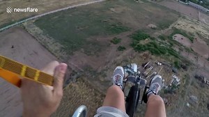 Amateur paramotor pilot in terrifying crash