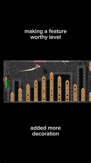 Making A Feature Worthy Level Part 2 #geometrydash #geometry_dash #Gd #Gdlevel