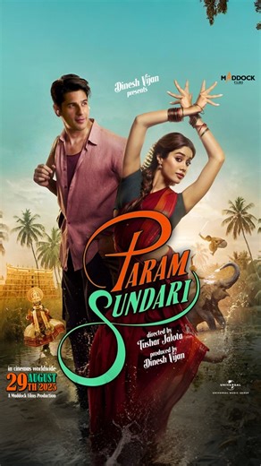 275K views · 3.8K reactions | SIDHARTH MALHOTRA - JANHVI KAPOOR: 'PARAM SUNDARI' GETS A NEW RELEASE DATE – FIRST SONG DROPS TODAY... The romantic comedy #ParamSundari, produced by #DineshVijan, will now release on 29 August 2025. The first song – #Pardesiya – drops today at 12:12 pm, just an hour from now. Directed by #TusharJalota, #ParamSundari teams #SidharthMalhotra and #JanhviKapoor for the very first time. #MaddockFilms | Taran Adarsh | Facebook
