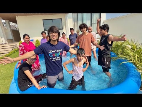 Living In Pool Challenge 😍 With Family | 24 Hours Pool Challenge Gone Crazy 😱#youtubeindia #vlog