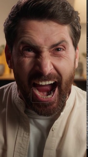 Headshot fury angry Caucasian middle-aged man yelling hate intense screaming shouting looking at camera indoors adult male loud shout yell scream domestic violence mad stressful annoyance at home Stock Video Footage - Alamy