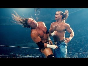 Triple H vs Shawn Michaels double count WWE World Heavyweight Champion Royal Rumble 2004