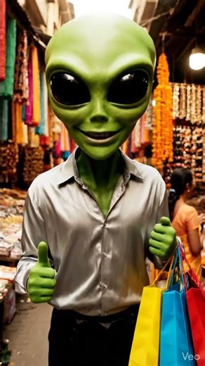 Alien Spotted in Delhi Market! 👽🛍️