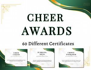 Cheer End of Season Certificates- All Inclusive awards