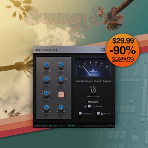 ⛱️🌴☀️ SSL Summer Sale Starts NOW! ☀️🌴⛱️ Bus Compressor 2 Plug-in ONLY $29.99 (WAS$329.99🤯) Save over 90% on the real deal, the original article – the legendary SSL Bus Compressor by Solid State Logic. Available for a limited time only, jump over to the SSL eStore today and pick up the ultimate glue and punch maker for your mix bus, subgroups, master and more… bit.ly/bus-compressor-2-sale #SSL #SolidStateLogic #SSLBusCompressor #BusCompressor #BusComp #Masterbus #MixBus #MusicProduction #Music