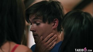 Stepmom MILFs Crave Their Young Stepson in Wild Orgy