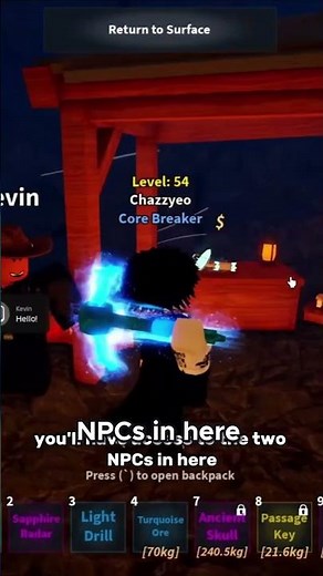 Open the secret Door in Roblox Mines