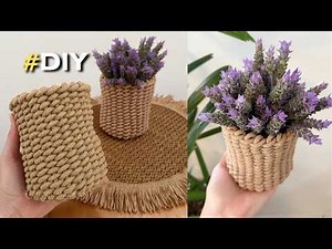 DIY Macrame Cachepot | Decorate your home on a budget