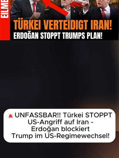 🚨UNFASSBAR!! Türkei STOPPT US-Angriff auf Iran - Erdoğan blockiert Trump im US-Regimewechsel!