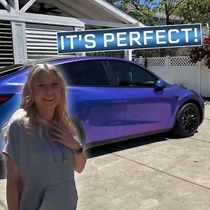 Holographic Blue Tesla Model Y! | Paradox The Wrapper