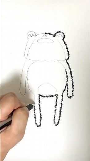 Line Art of a Frog | Ink Creature Series No.13