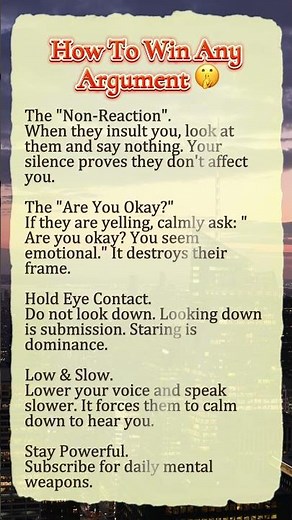 How To Win Any Argument 🤫