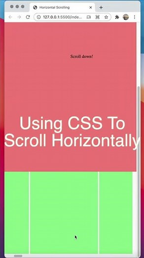 CSS Tricks #2 - Horizontal Scroll #Shorts