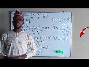 How to solve Simultaneous Linear Equations | Using Matrices (Cramer's rule)