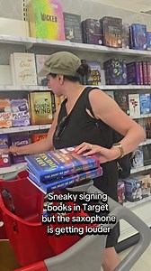 Sneaky signing books in Target — Maple Grove MN saxophone moment