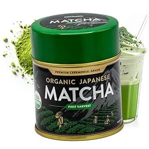 AprikaLife Organic Matcha Powder, USDA & JAS Certified, No Sugar Added, Authentic Japanese Ceremonial Grade Matcha Green Tea Powder, 1.05 oz/30g